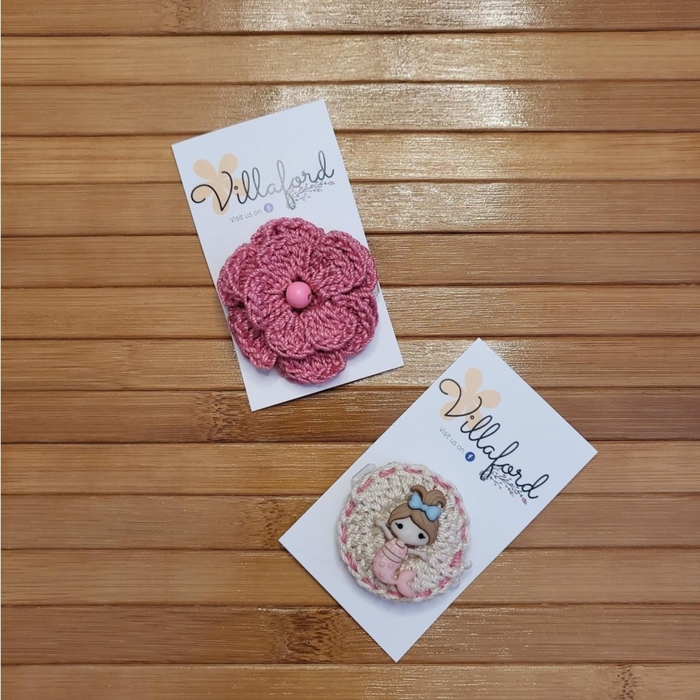 crochet hair clips